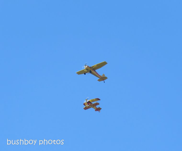 two planes_flying_lismore air show_named_july 2018